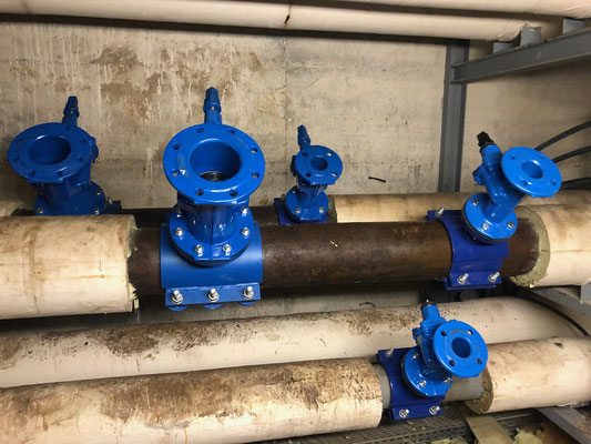Percement de conduites d'eau
