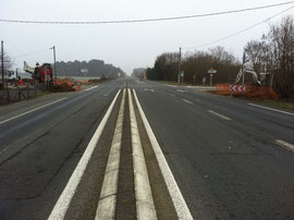 SABLE SUR SARTHE (72) : Pose d’un fourreau en vue de l’effacement d’une ligne électrique Forage dirigé Rennes